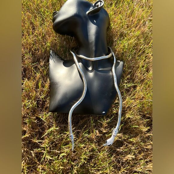 Silver Serpenti Snake Necklace-Bracelet Multifunctional - Picture 11 of 14